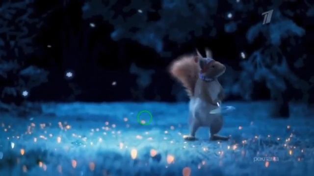 Новогодние рекламные заставки с белками Первого канала (2021-2022); (2022-2023) смотреть онлайн