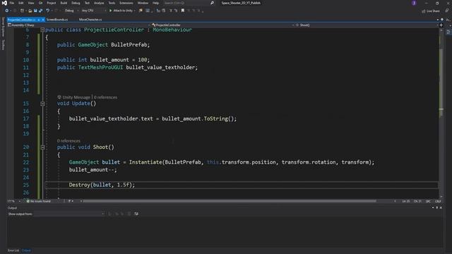 Firing A Projectile - 2D Space Shooter Mobile Game (Unity C# ) #3 смотреть онлайн
