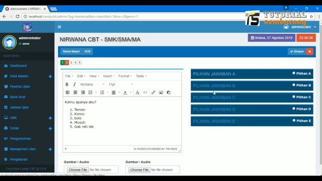 Cara Input Soal di Candy CBT via Text Editor смотреть онлайн
