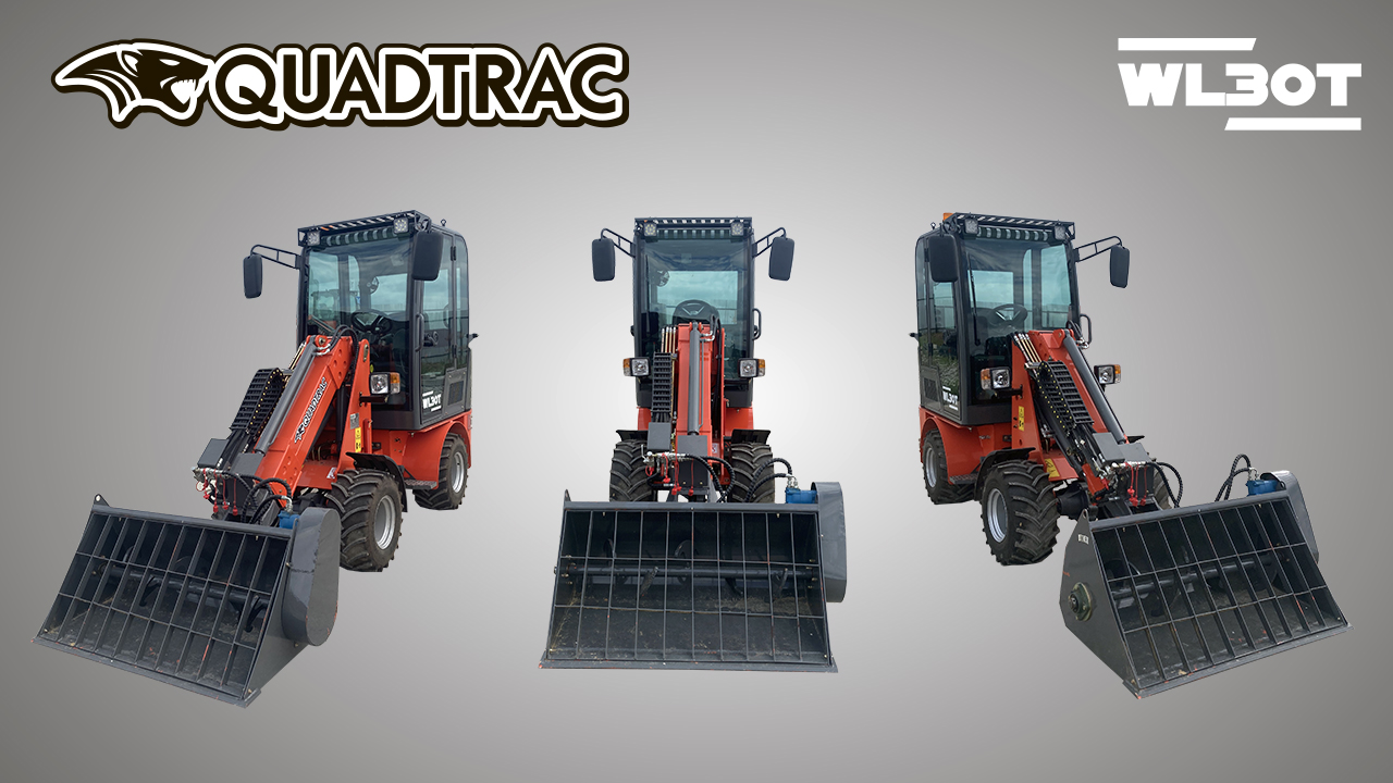 Мини-погрузчик с шарнирно-сочленённой рамой QUADTRAC WL30T. #минипогрузчик #quadtrac #спецтехника