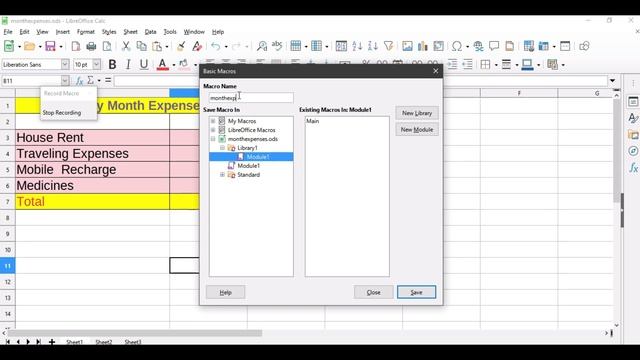 Electronic Spreadsheet | Macros Part-1 in LibreOffice Calc | Record and Run a Macro in Spreadsheet смотреть онлайн