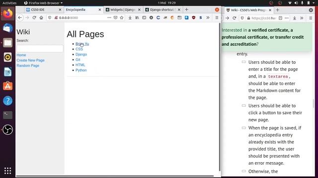 CS50 Web Programming with Python and JavaScript - Project 1