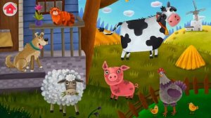 Учим вместе названия животных - игра для самых маленьких - Первые слова: детские игры - ссылка ??