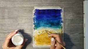 Нарисовать море акварелью для новичков. Быстрый рисунок морской волны акварель, море, песок. Скетч