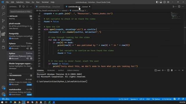 Running python files with the "Run Button" in VS Code смотреть онлайн