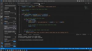 Running python files with the "Run Button" in VS Code