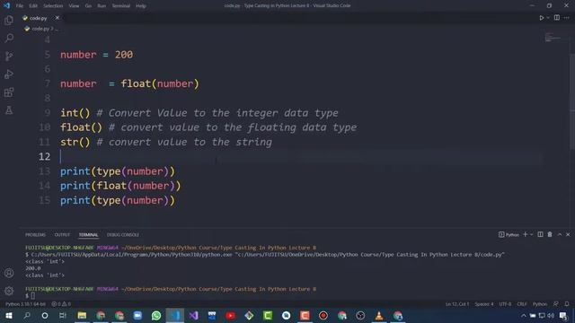 Type Casting & Type Conversion in Python - Python Tutorials For Beginners #8