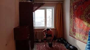 Тренировка с гирей 32 кг