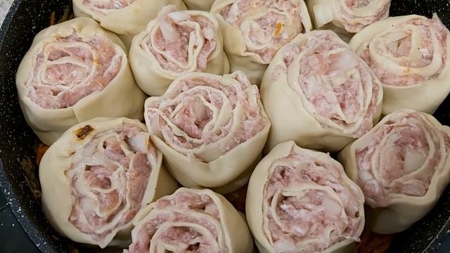 Что приготовить на обед?ШТРУНИ☝️Вкусняшки☝️ из фарша и теста ? 2 ??. Быстро и очень вкусно?)