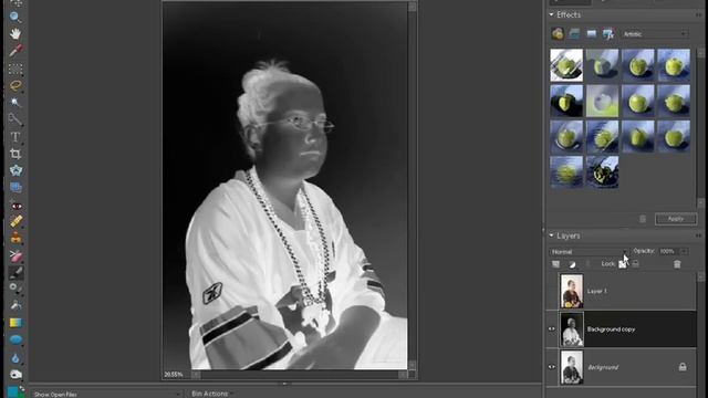 Photoshop Elements Creating a Color Sketch смотреть онлайн