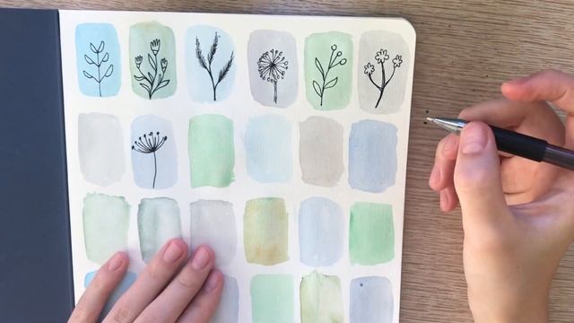 Цветочный скетч АКВАРЕЛЬЮ/ Flower Sketch/ Challenge 1/5