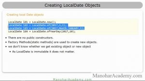 Java LocalDate class (manohar academy)