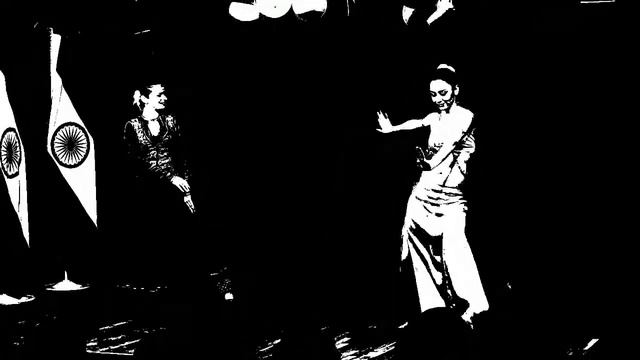 2019 - Black and white. Indian dance Kathak. Embassy of India in Russia. Unique Indian dance.