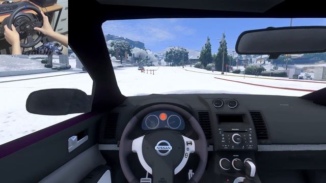2009 Nissan Altima - GTA 5 | Winter driving | Quant V 3.0 | Steering wheel Gameplay смотреть онлайн
