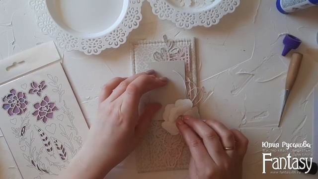 #dies_Fantasy Мастер класс Тканевый магнит с фото Скрапбукинг смотреть онлайн