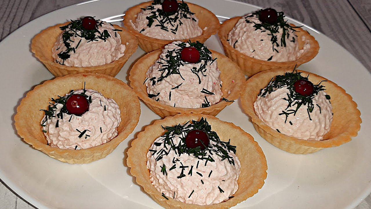 Тарталетки творожно-крабовой начинкой смотреть онлайн