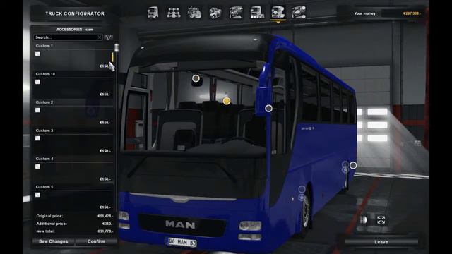 ETS2 (1.30.X) MAN LION'S COACH EURO 6 BUS MOD V2.0 | REVIEW - DOWNLOAD смотреть онлайн