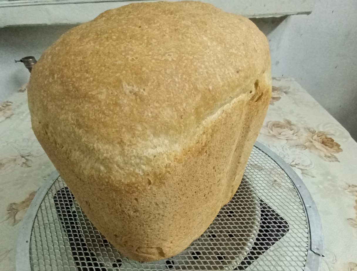 Хлеб с цельно зерновой мукой в хлебопечке panasonic. Рецепт выпечки.