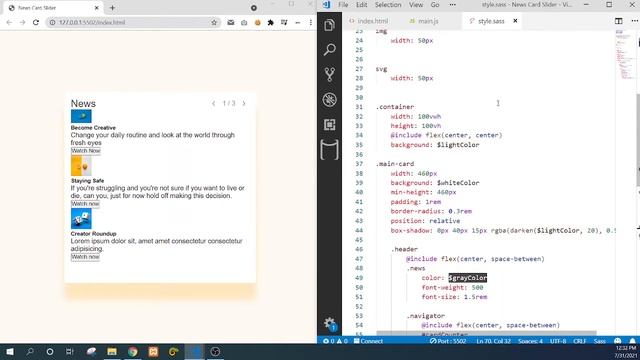 Custom Card Slider in HTML, CSS, JS | Card Slider | JS Project | SASS смотреть онлайн