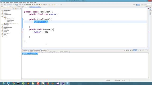 Java Programlama Dersleri 41 - Final Anahtar Kelimesi смотреть онлайн