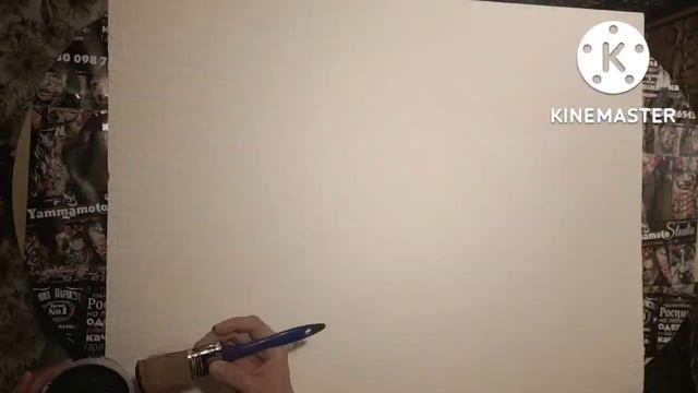 декоративная штукатурка из обычной акриловой шпаклёвки и трафарета, образец смотреть онлайн