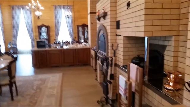 Печной комплекс для большого помещения с мангалом в интерьере. смотреть онлайн