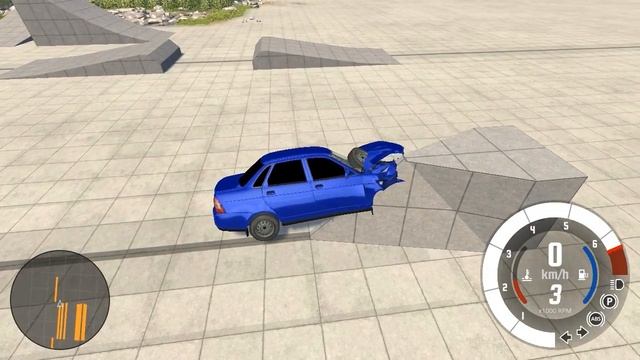 BeamNG. Drive - Лада Приора седан! (краш-тест) смотреть онлайн
