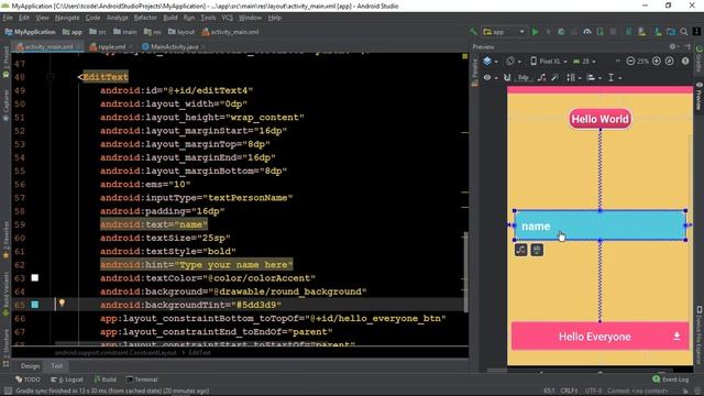 Android studio tutorial for beginners | EditText & its customization | Hindi Tutorial 2019 смотреть онлайн