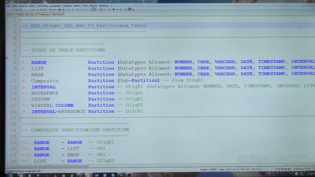 Oracle Tutorial || Oracle|Adv Sql | Partitioned Table Part - 1 by basha смотреть онлайн