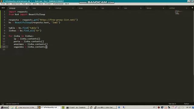 Criando proxy checker / WebScraper em Python / Video 2
