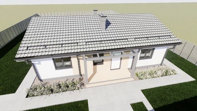 Одноэтажный дом 89 м2 - 2023 Визуализация. Теплый контур на 2023 г. - 3 900 000 р.