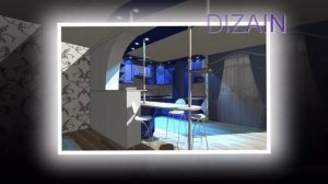 Кухня гостиная с барной стойкой