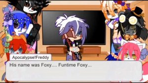 Sister Location react to ?Ft.Freddy? AUs?!~Bad Apple~ FNAF SL~