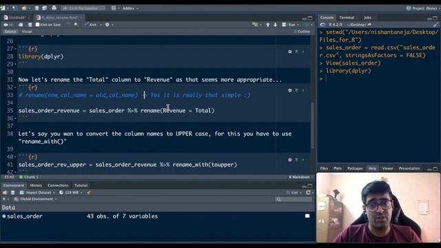#8 dplyr package in R : rename() & rename_with() смотреть онлайн
