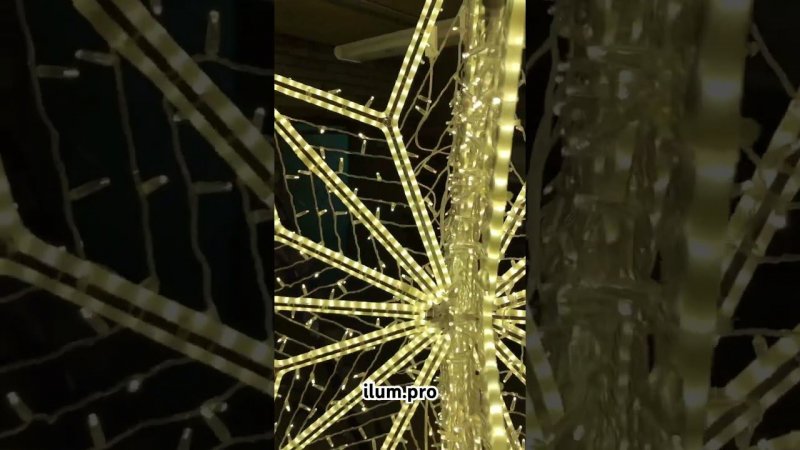 Производство светодиодной звезды для украшения атриума торгового центра