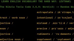 Learn English Vocabulary The Hard Way - LEVTHW #1