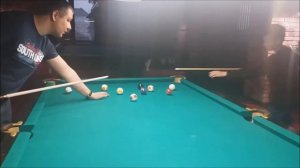 Играем в бильярд "Американка". Папины уроки. Моя первая игра.