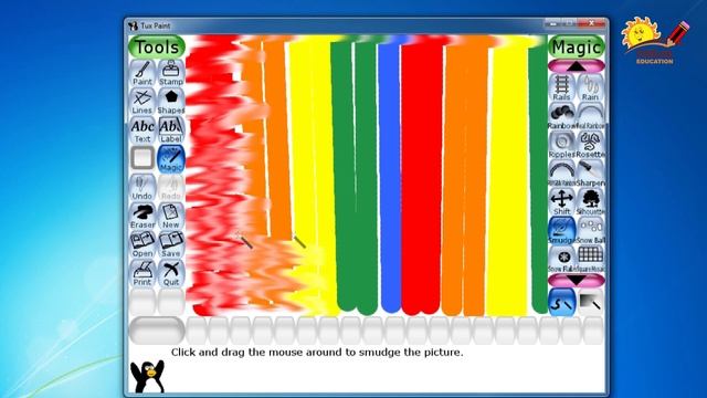 how to use tux paint - how to make birthday card - easy and funny software for kids to paint смотреть онлайн