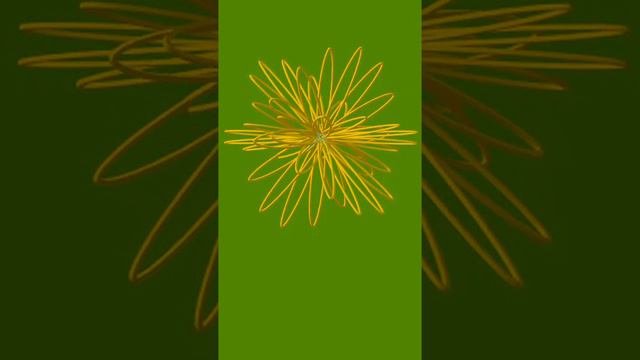 Светодинамическая композиция - овальный жёлтый на зелёном