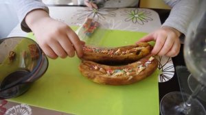 Десерт из банана. Лайфхак для детей. Как приготовить вкусный банан с печеньем