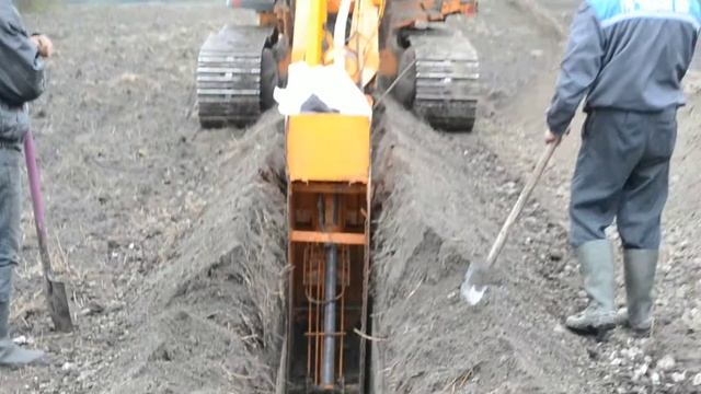 Устройство дренажа многоковшовым экскаватором (drainage)