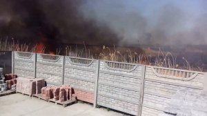 Пожар на Тростянском лугу в Балашове