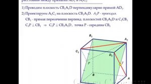 ЕГЭ по математике. Расстояние между скрещивающимися прямыми в кубе.