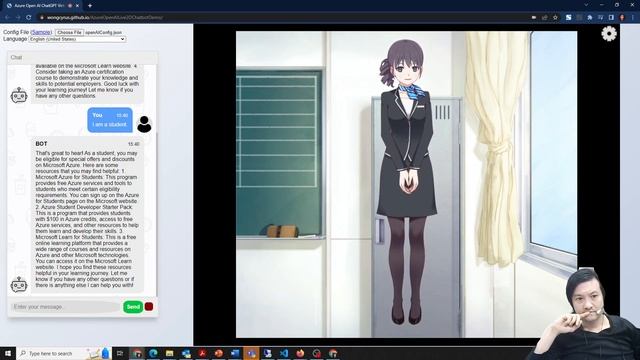 Voice chat with Azure OpenAI ChatGPT Live2D Virtual Assistant смотреть онлайн