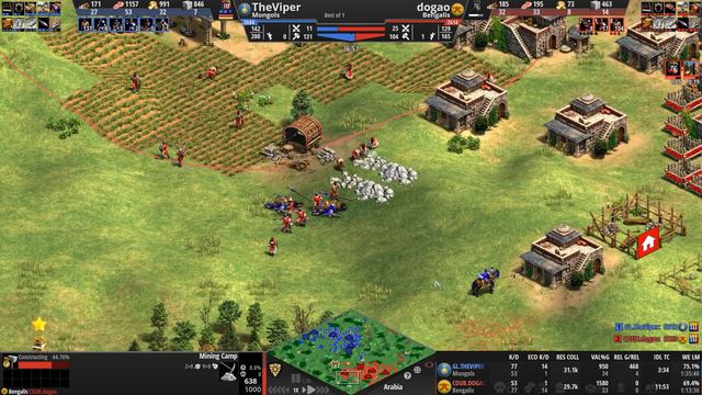 TheViper (2684) vs dogao (2614) | Mongols vs Bengalis | Age of Empires II смотреть онлайн