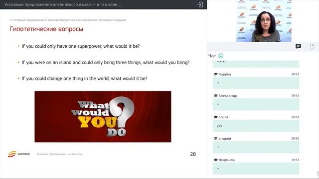 Английская грамматика: условные предложения || Инглекс смотреть онлайн