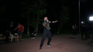 Упражнения с гирей 50 кг.