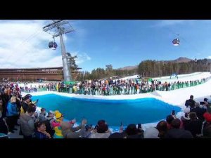 ⛷️Манжерок - Заезд в бассейн 2024  | Первые 25 минут | 360 видео