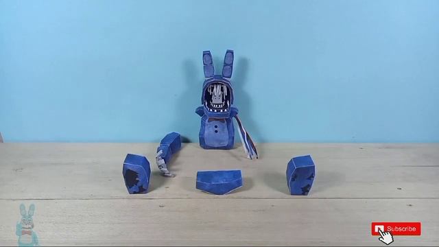Withered Bonnie Five Nights At Freddy's 2 Papercraft | Stop Motion Video смотреть онлайн