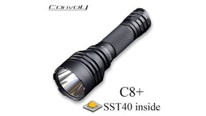 Светодиодный фонарик Convoy C8 + lssa SST40, мощный черный фонарь 2000 люмен, тактисветильник